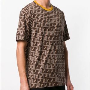 Fendi oversized all over logo tshirt